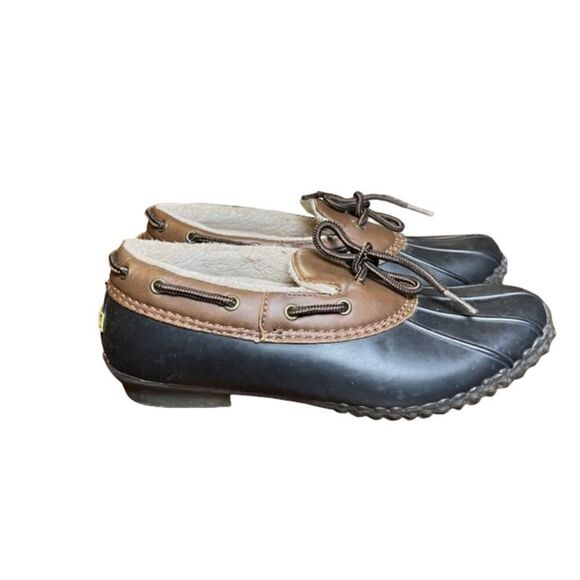 JBU Shoes - JBU By Jambu Gwen Duck Shoes. Black with Brown. Sherpa Lined. Size 8.5